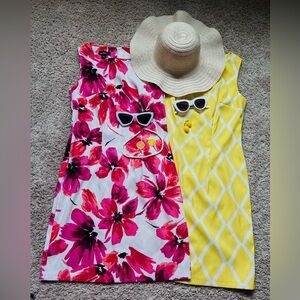🌸 Floral and Geometric Print Sheath Dresses with Accessories